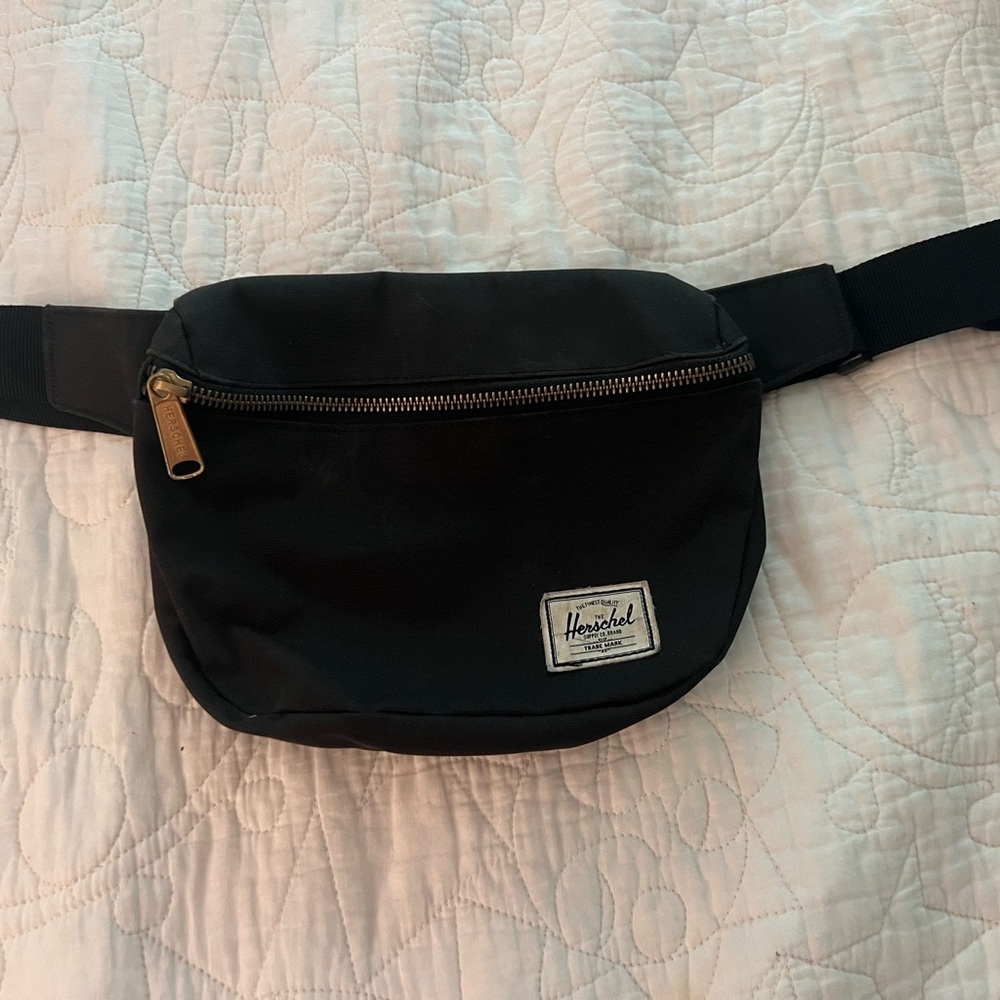 Herschel Supply Company Black Belt Bag with Adjustable Strap